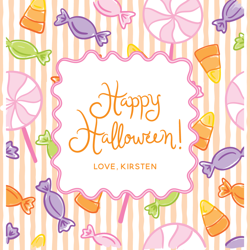 Halloween Candy Gift Tag - PINK