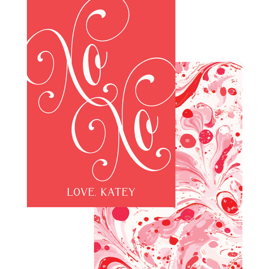 Red Marble Gift Tag