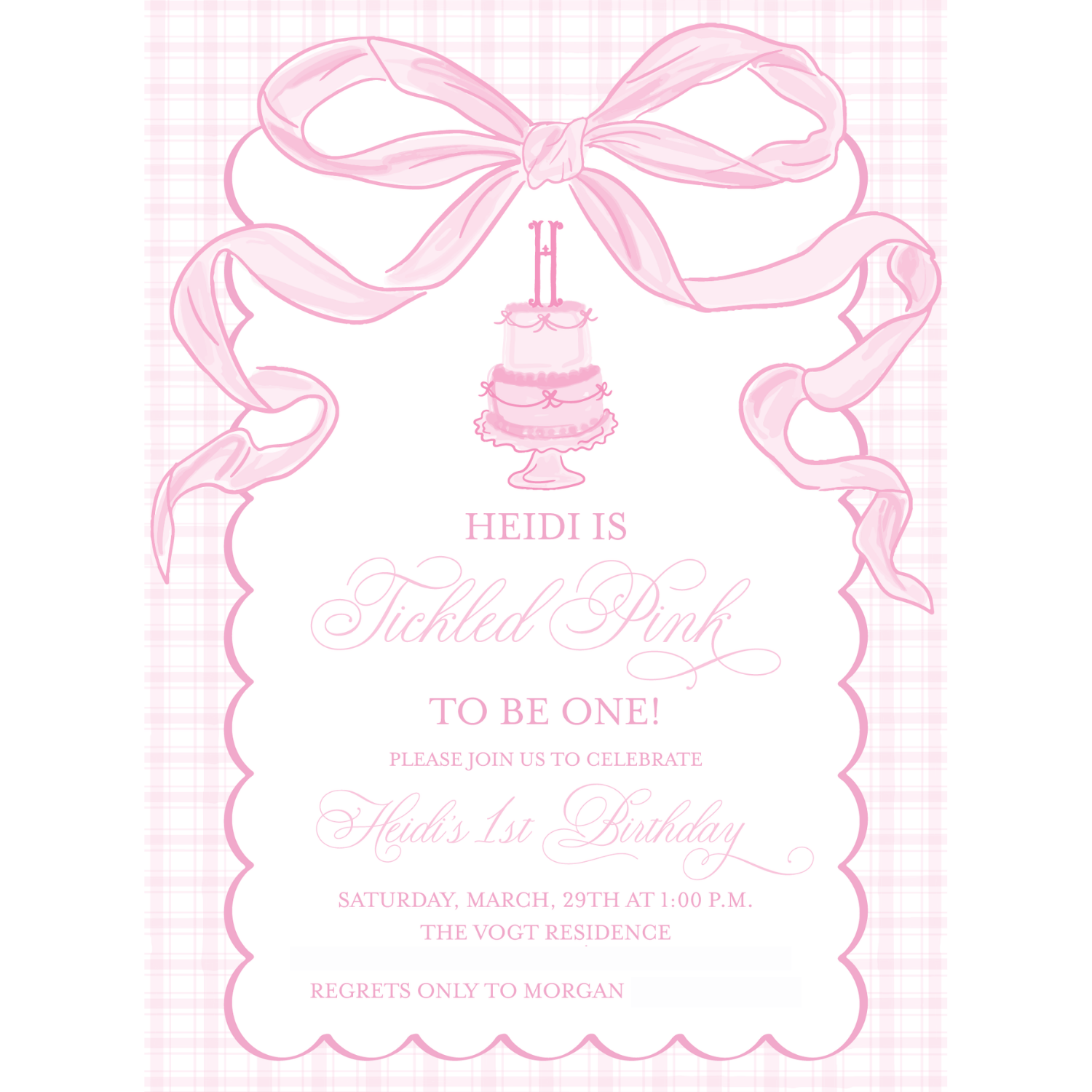 Tickled Pink Invitation