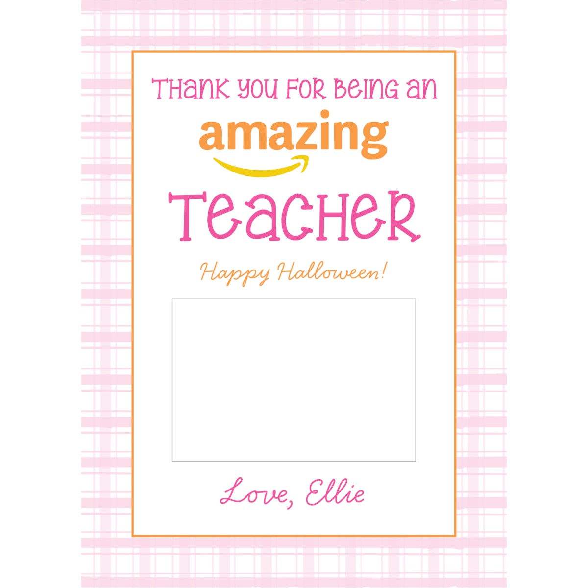 Happy Halloween Amazon Gift Card Holder - PINK