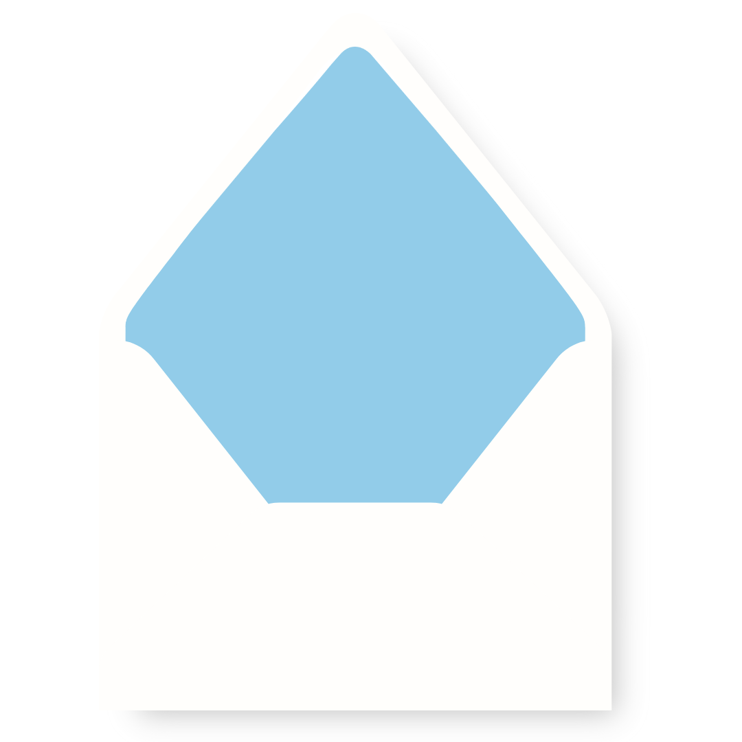 Blue Scallop Border Deck The Halls Crest Envelope Liner - BLUE