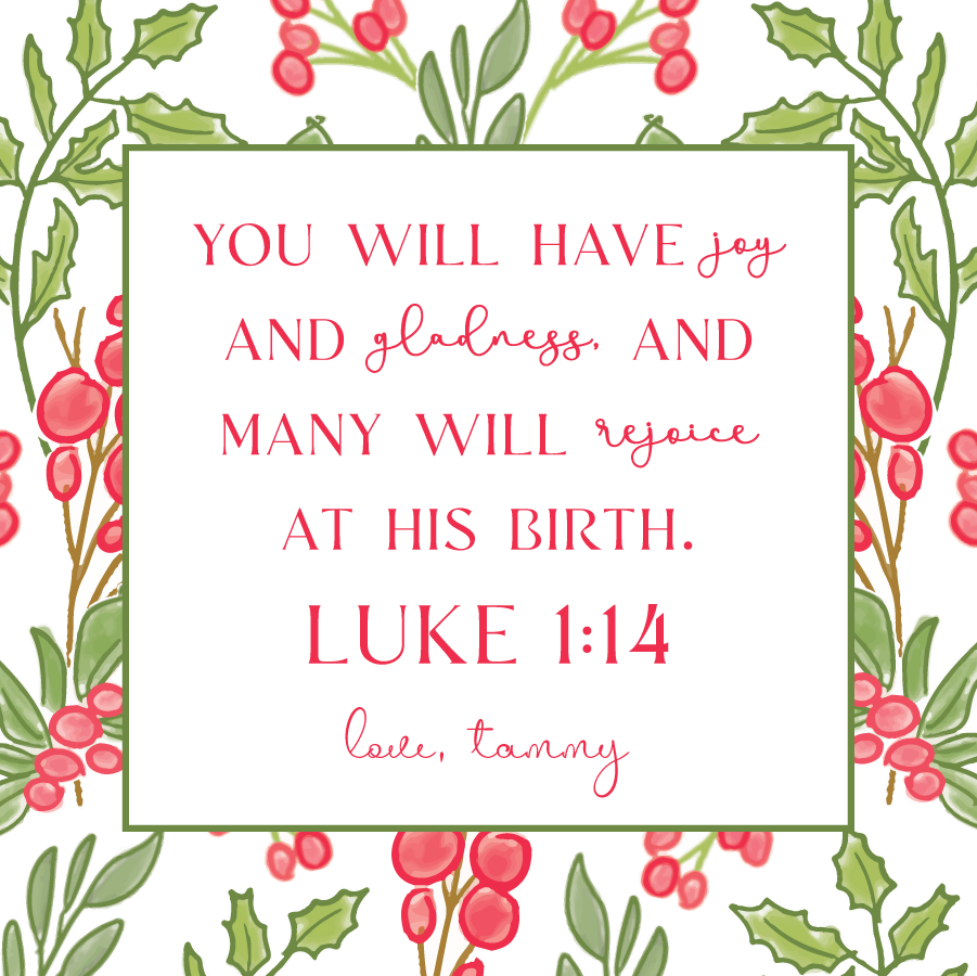Luke 1:14 Gift Tag