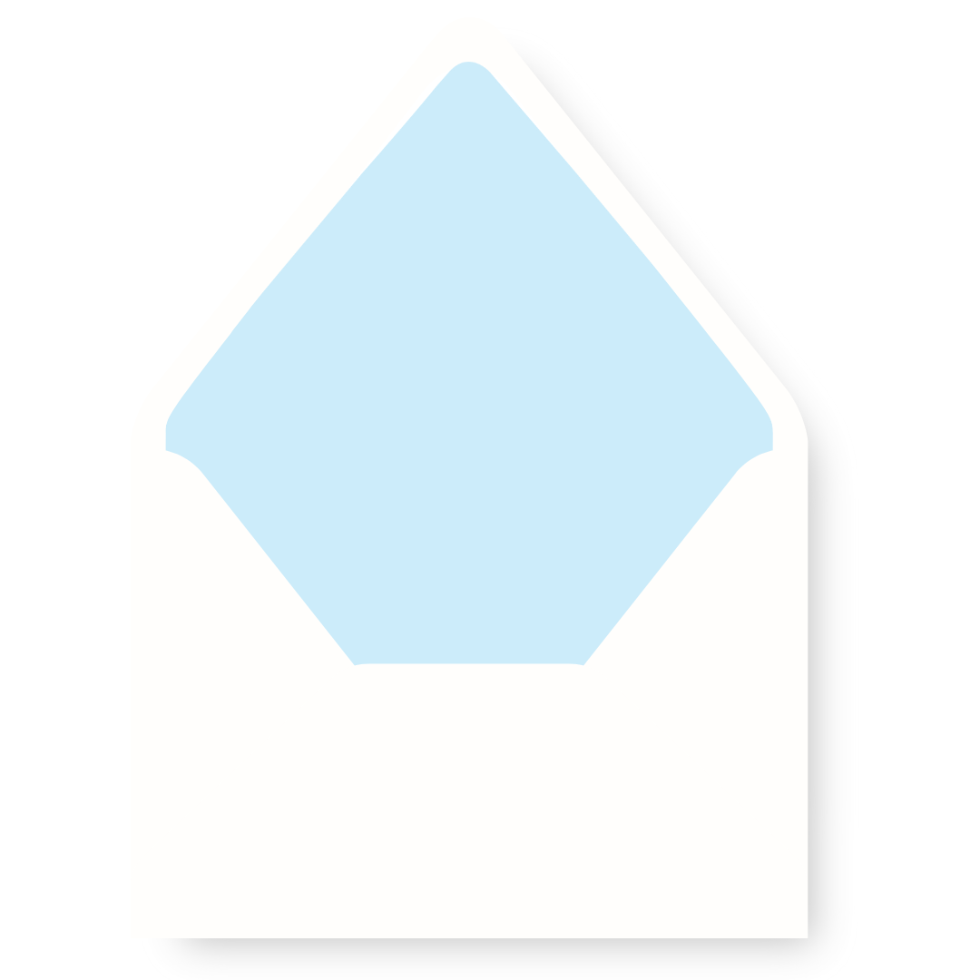 Blue Bow Frame Envelope Liner - BLUE