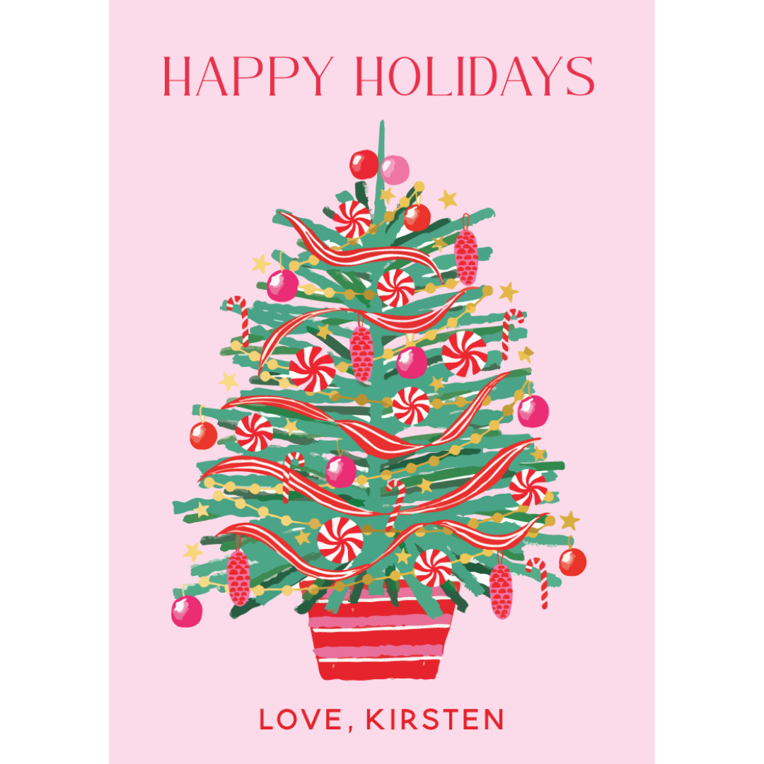 Happy Holidays Tree Gift Tag