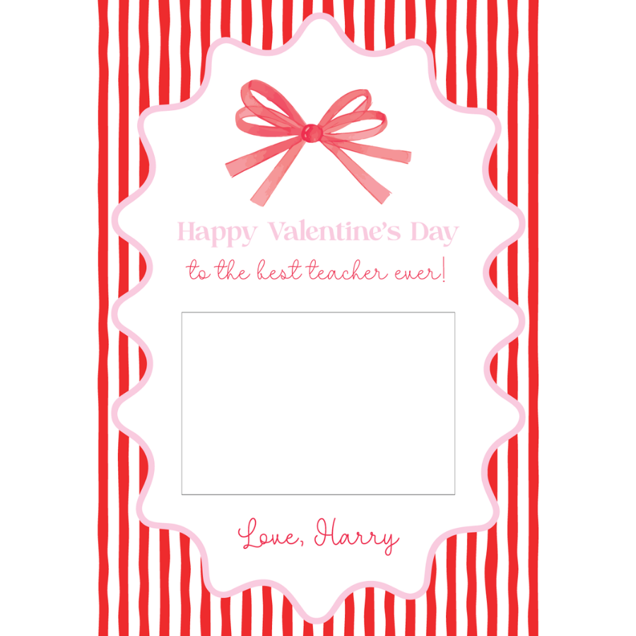 Red Stripes Gift Card Holder