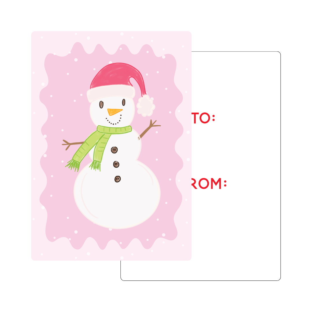 Santa Gift Tag - BLUE & PINK OPTIONS