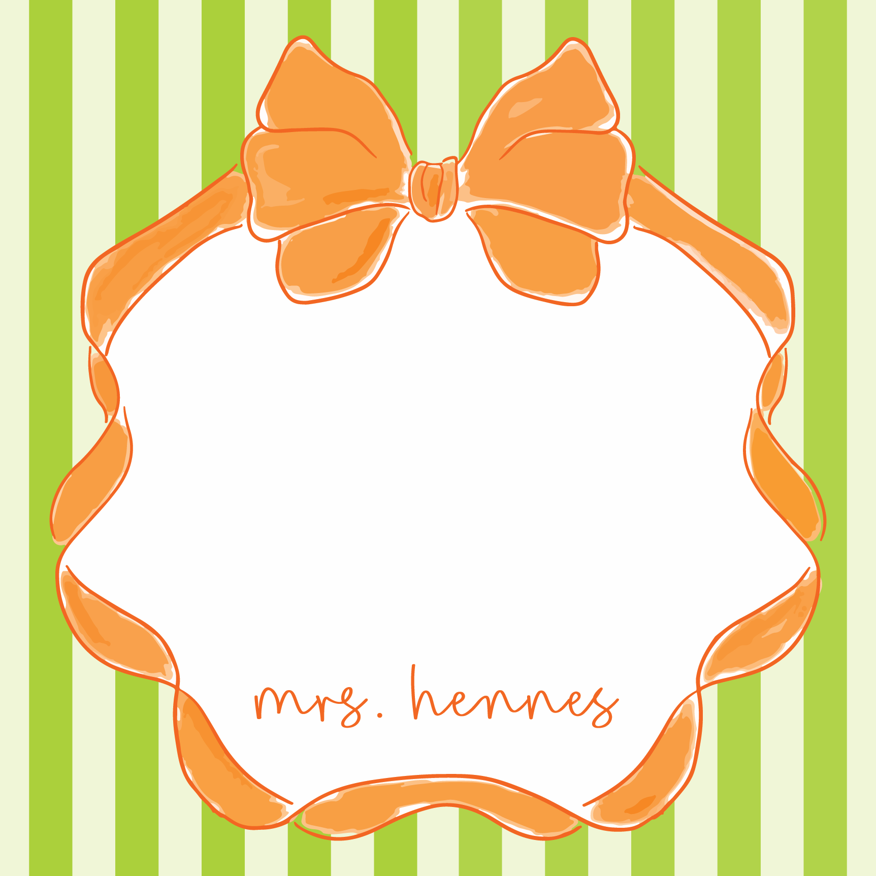 Orange Bow Custom Notepad