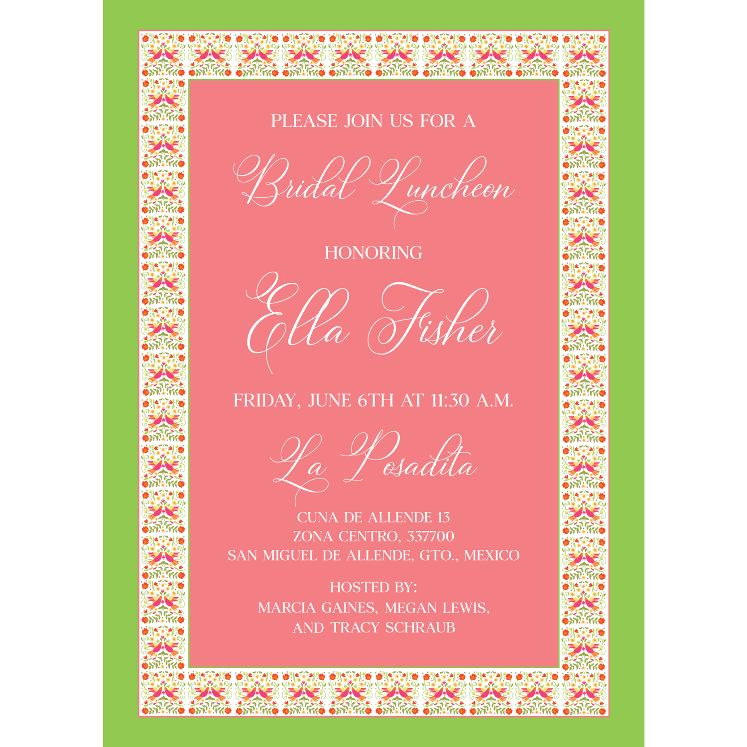 Chic Fiesta Theme Invitation