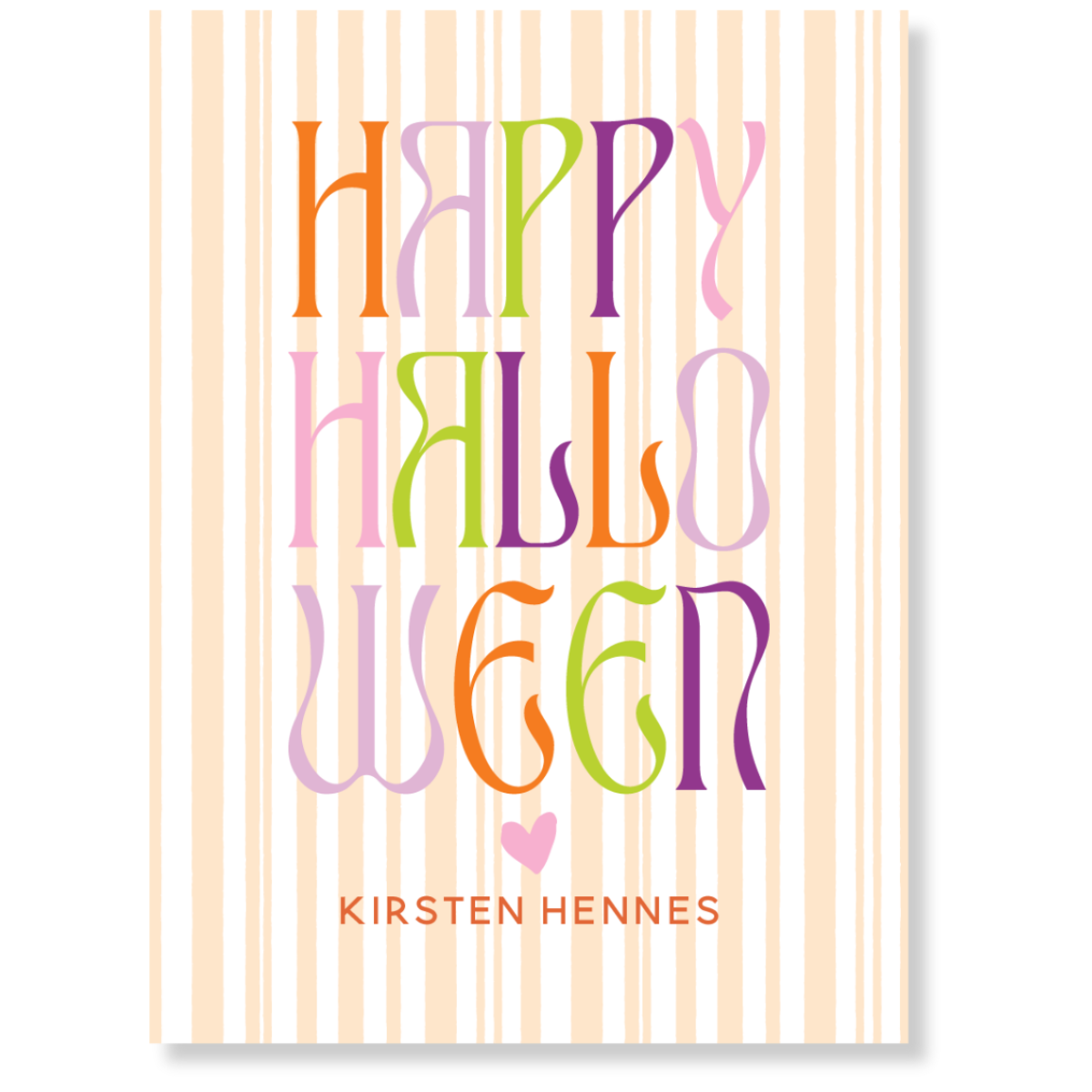 Happy Halloween Funky Letters  Gift Tag - ORANGE