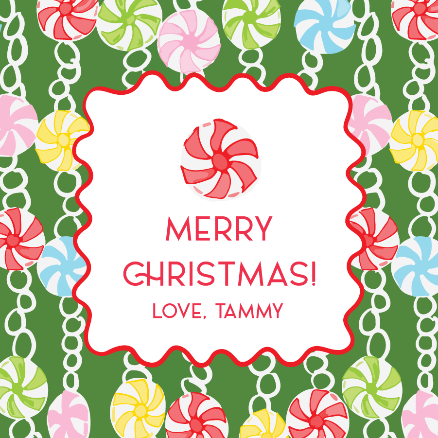 Peppermint Land Gift Tag