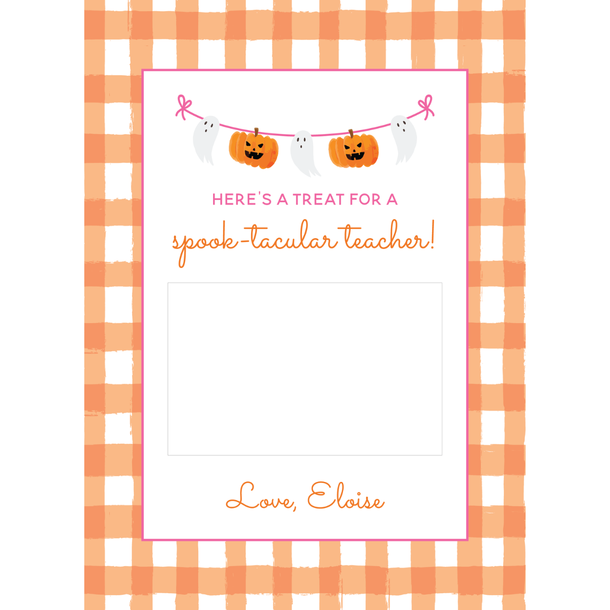 Spooktacular Treat Gift Card Holder - ORANGE