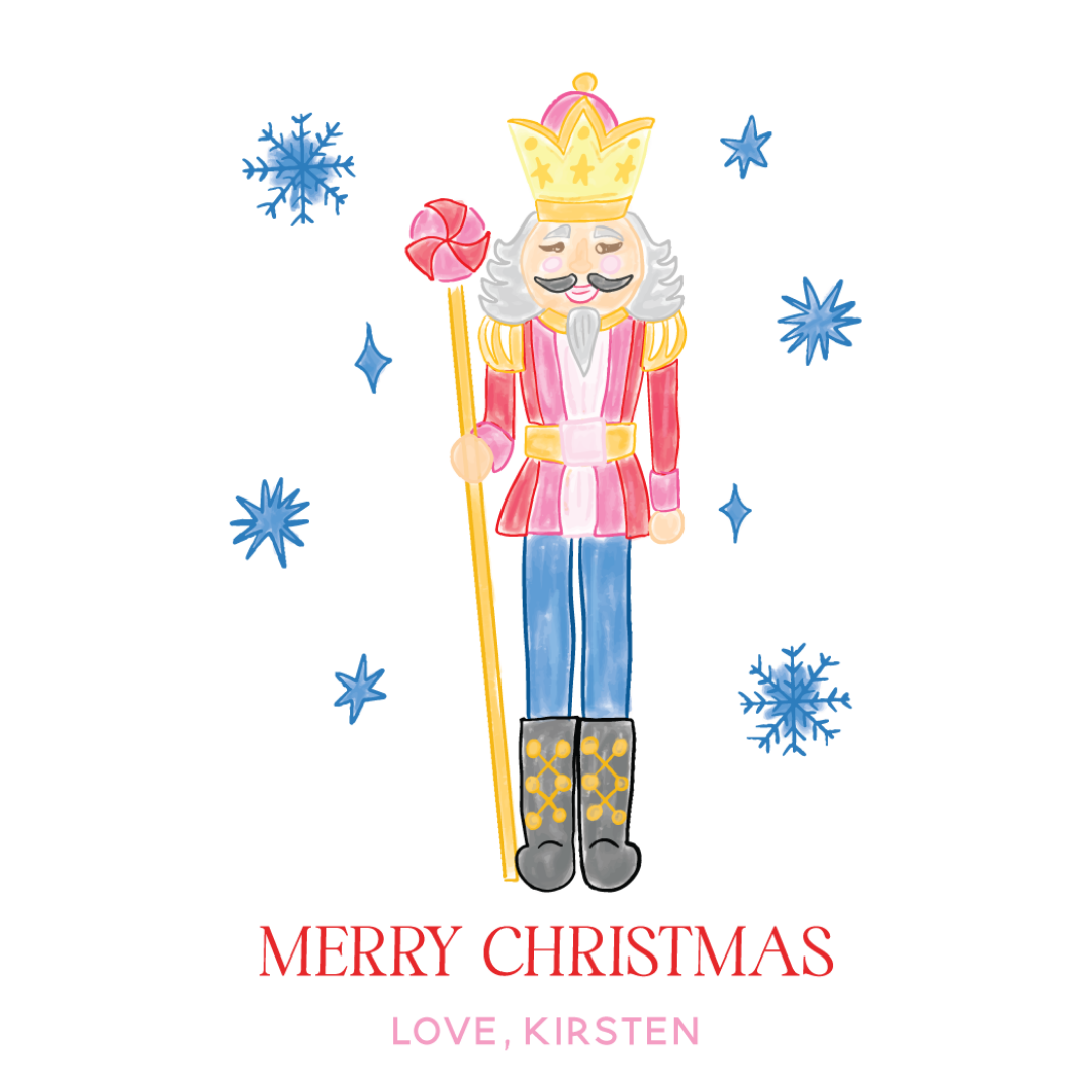 Nutcracker Merry Christmas Gift Tag