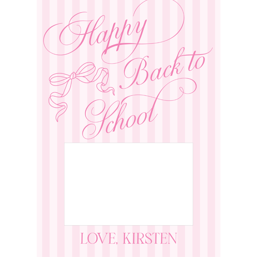 Monochromatic School Teacher Gift Tag Holder - PINK