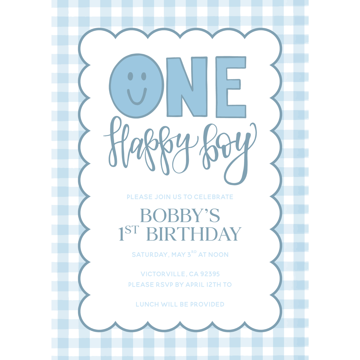 One Happy Boy Invitation