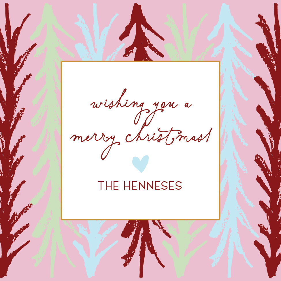 Abstract Christmas Tree Gift Tag