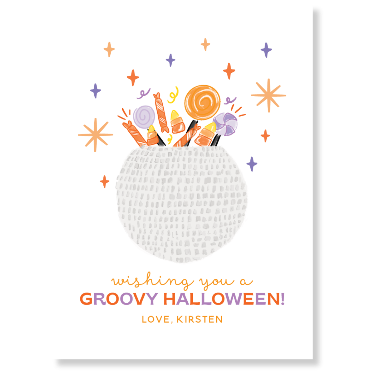 Groovy Halloween Disco Gift Tag
