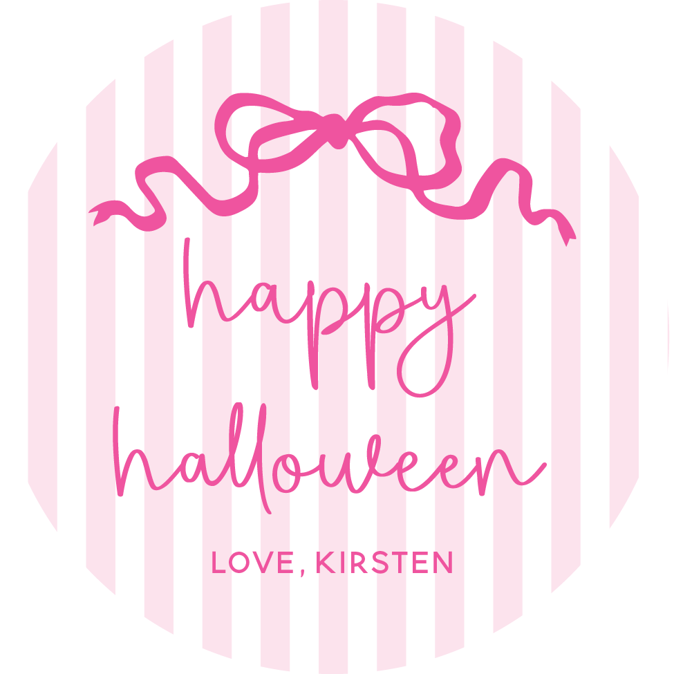 Sticker Sheet - Halloween Bow Pink