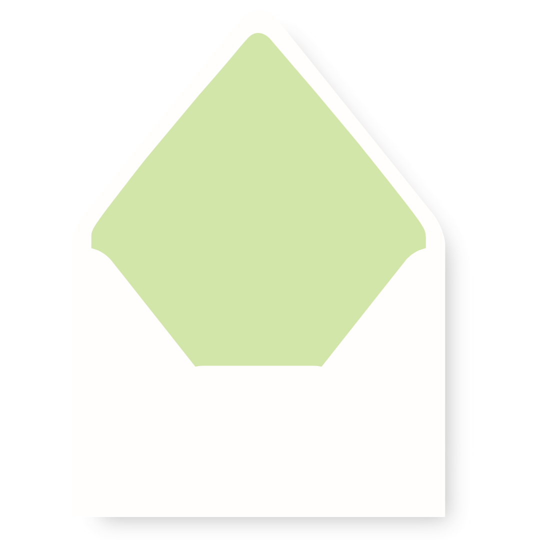 Pink & Green Gingham & Stars  Christmas Card Envelope Liner  - GREEN