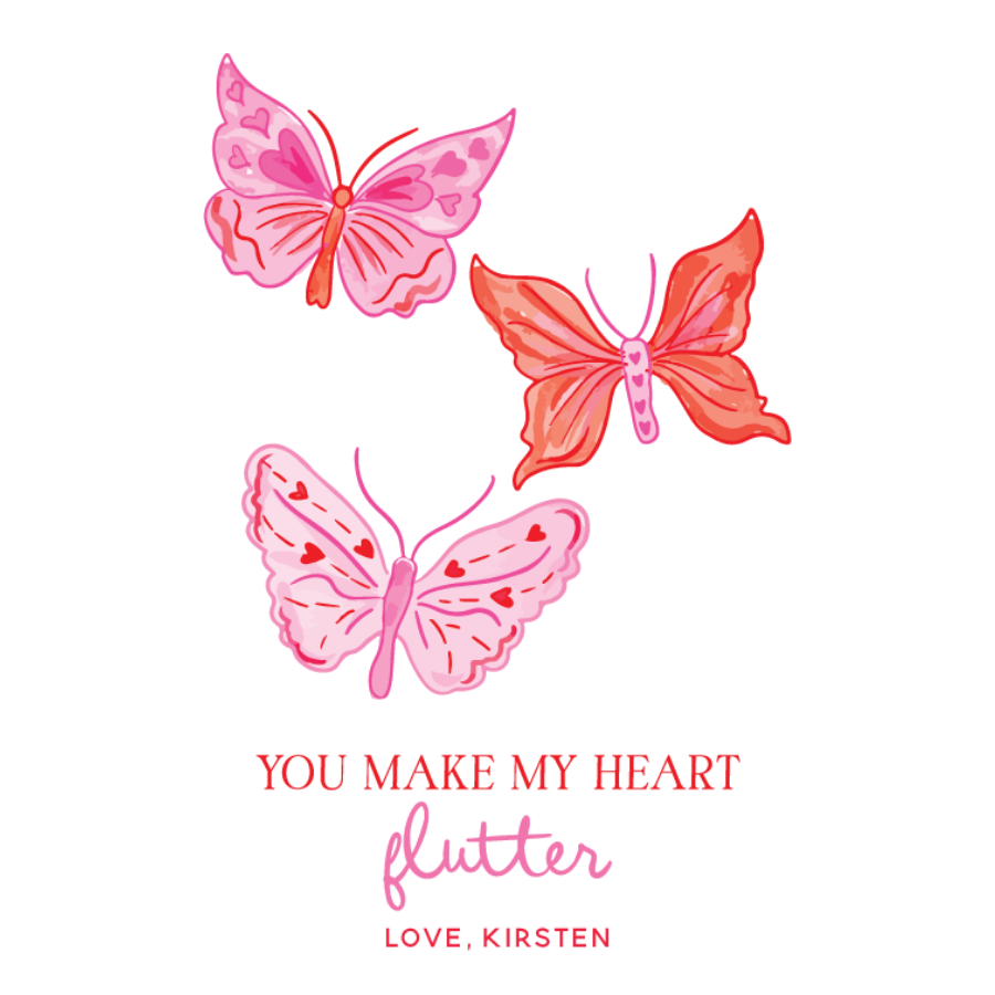 You Make My Heart Flutter Gift Tag