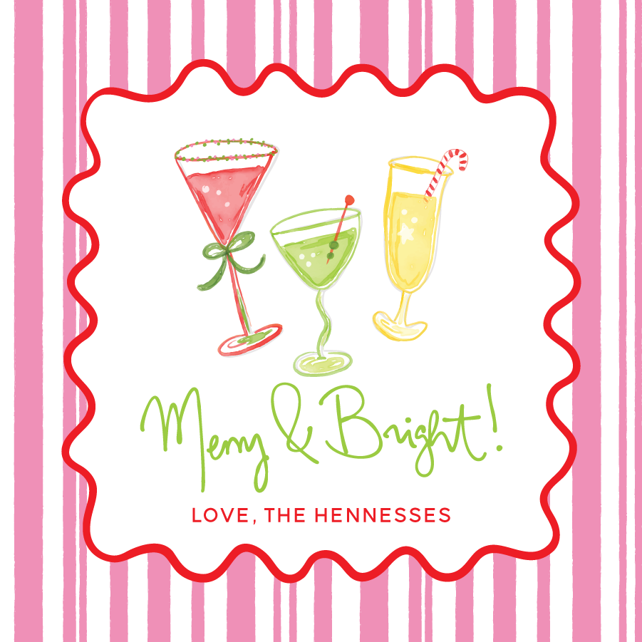 Festive Drinks Gift Tag