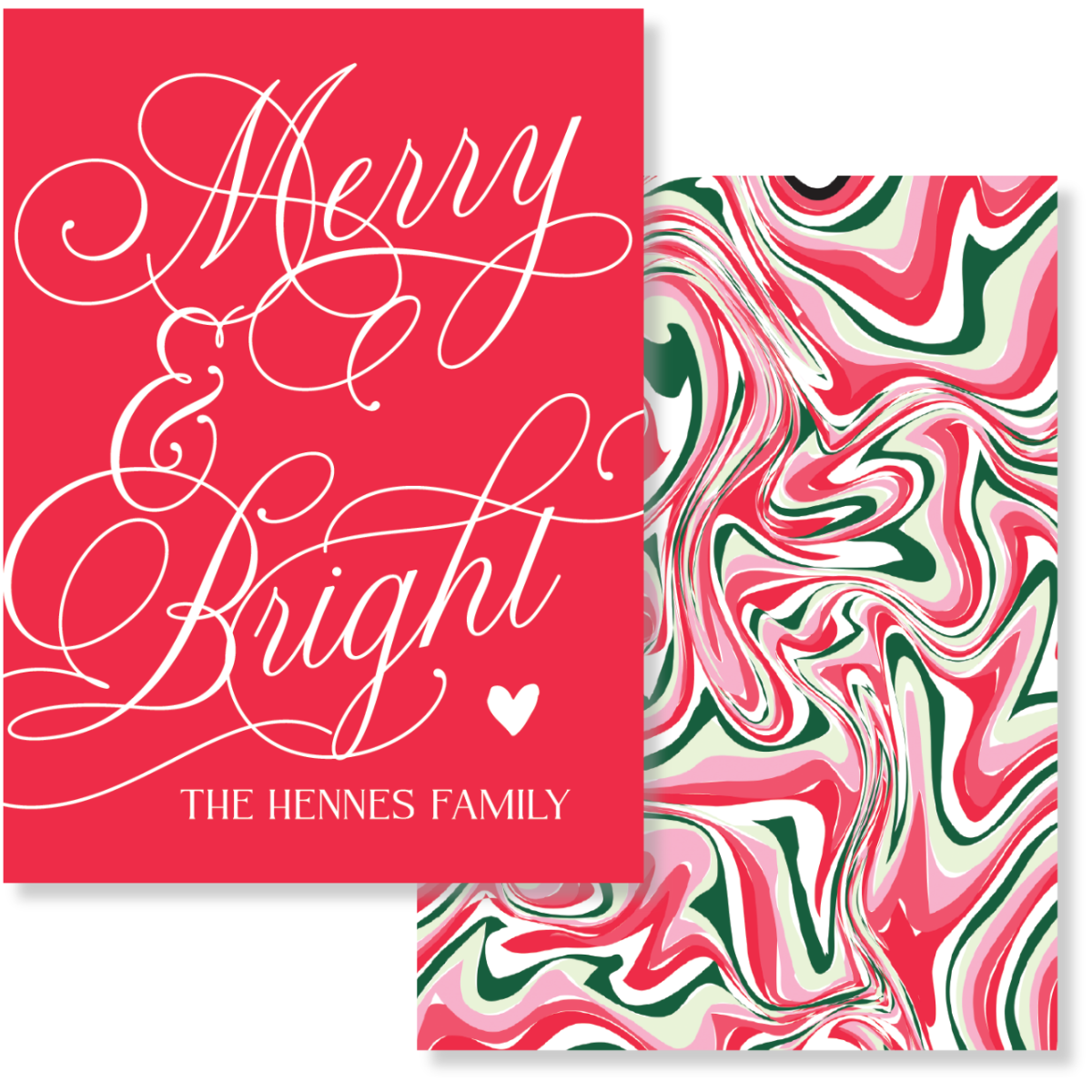 Merry & Bright Peppermint Marble Gift Tag
