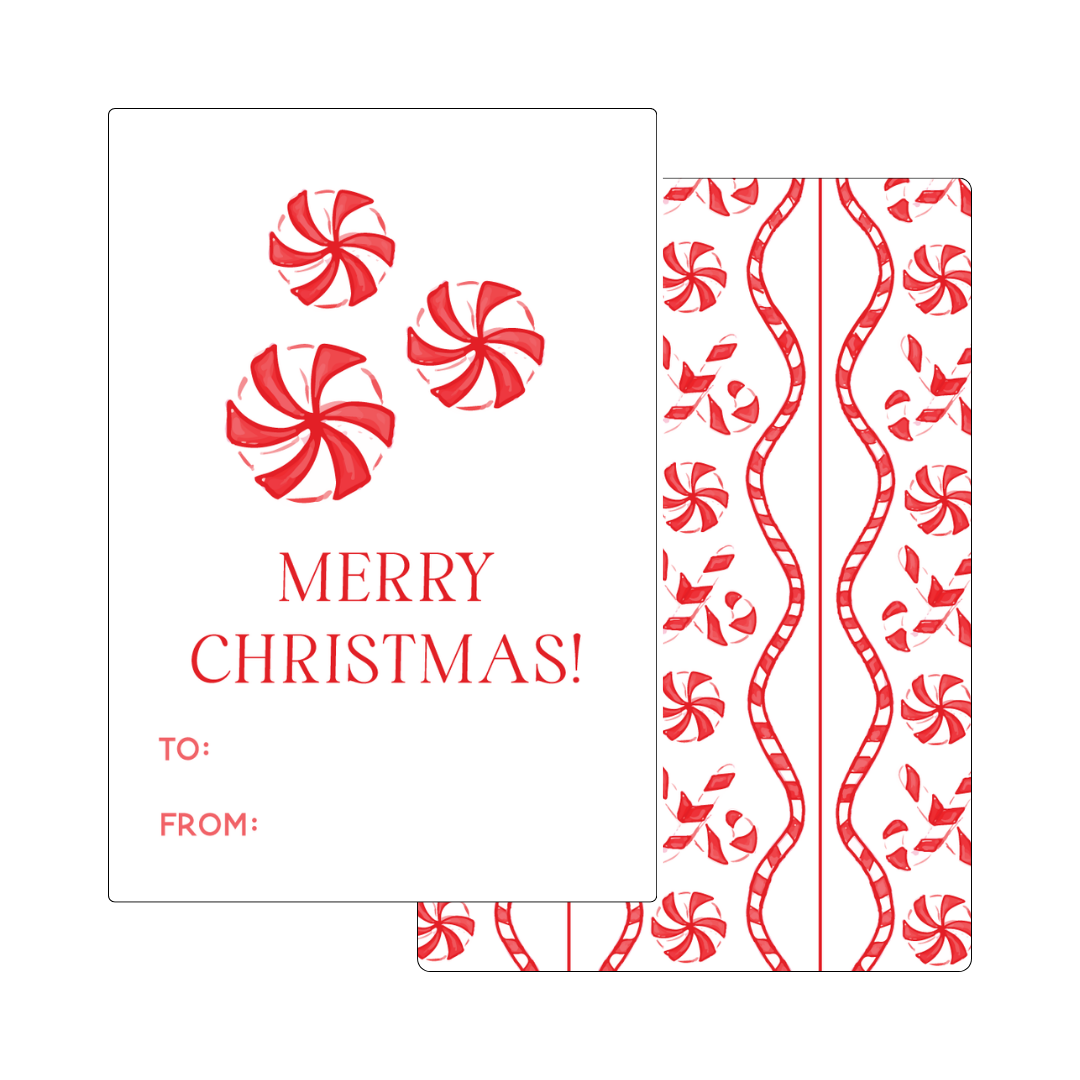 Peppermint Merry Christmas Gift Tag