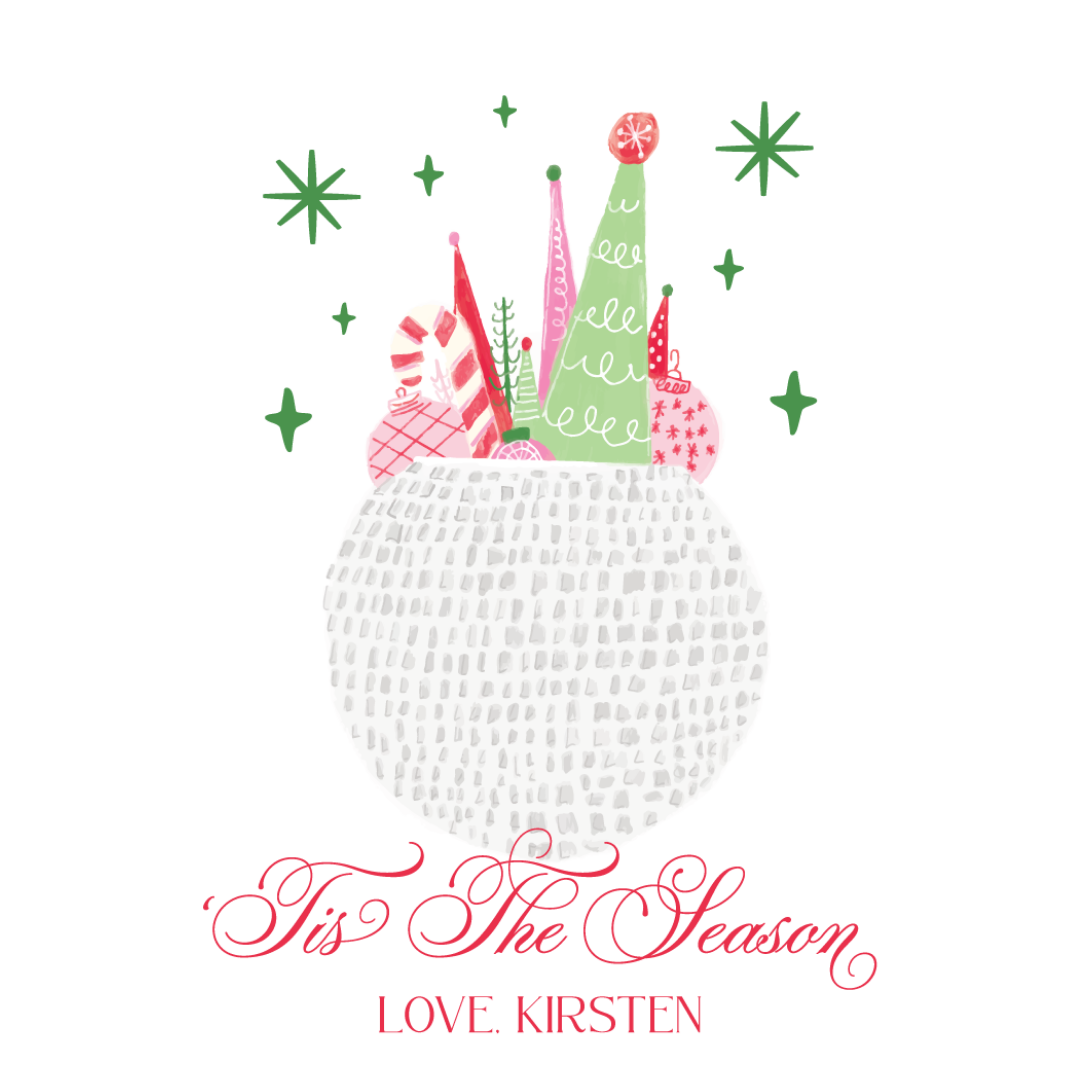 Holiday Disco Ball Gift Tag