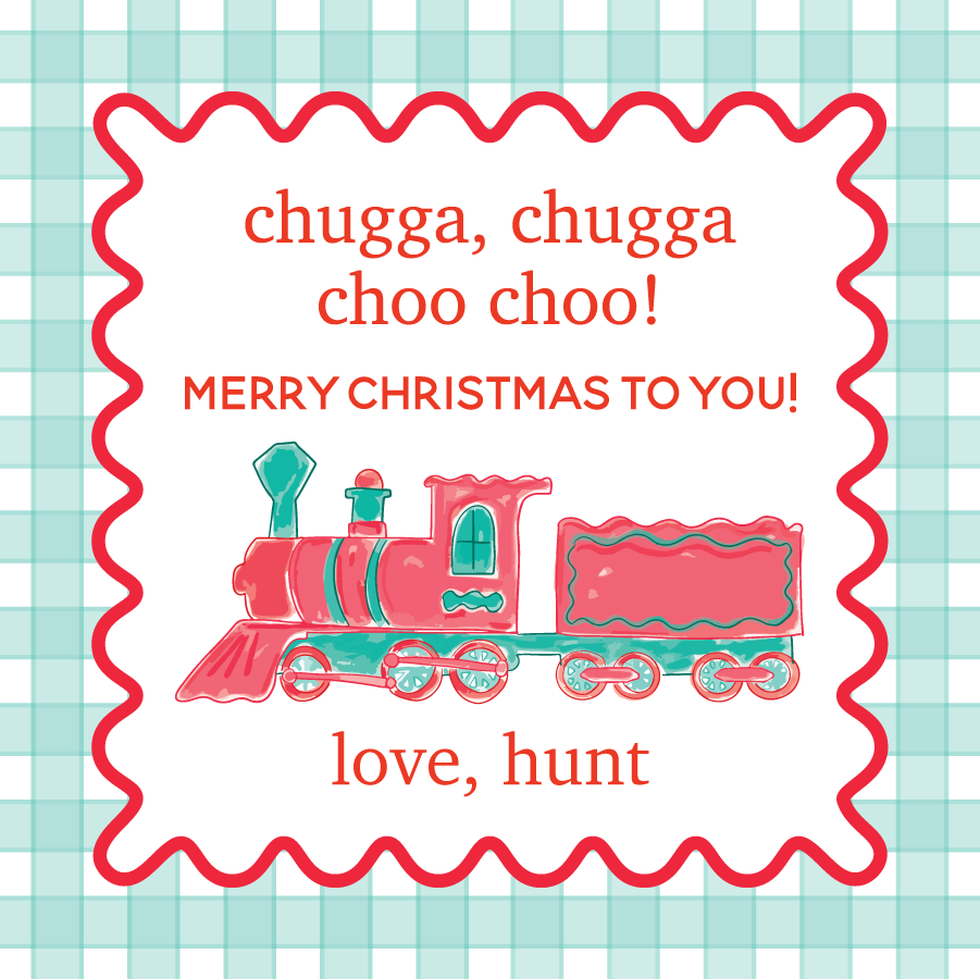 Christmas Train Gift Tag