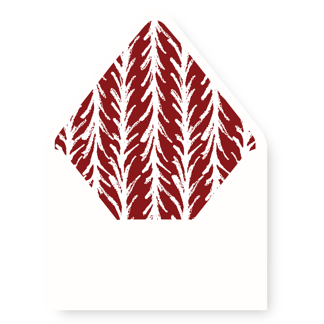Abstract Christmas Tree Pattern Christmas Card Liner