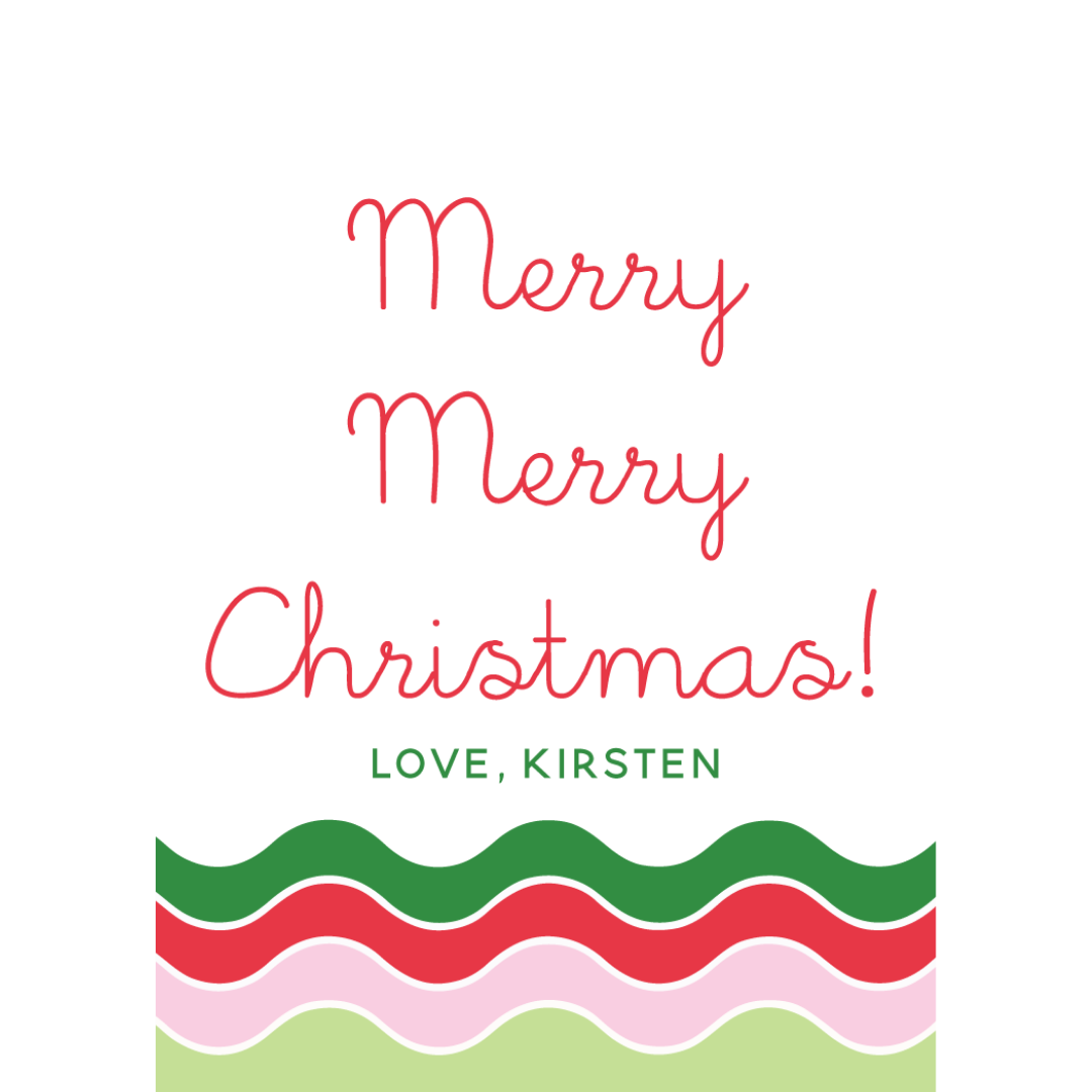 Merry Merry Christmas Gift Tag