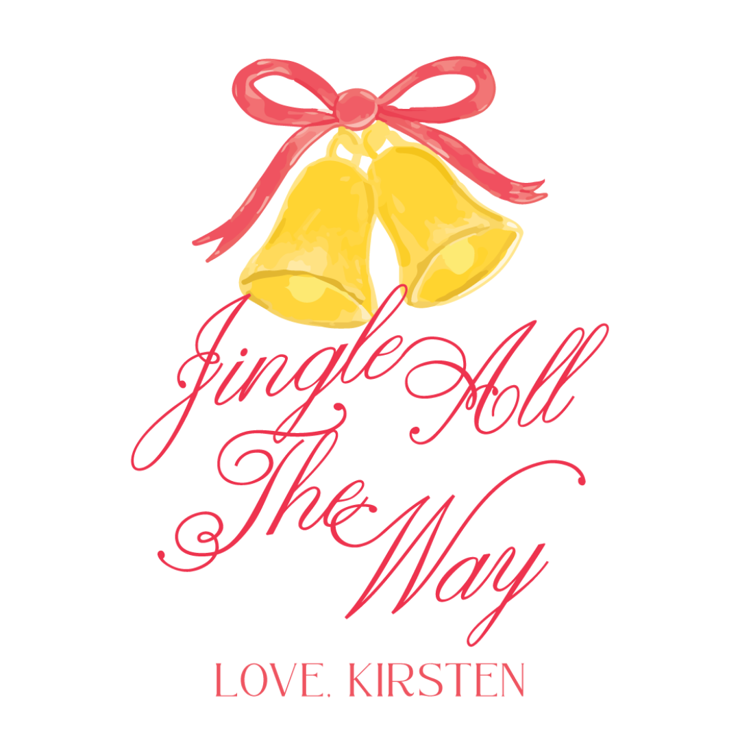 Holiday Bells Jingle All The Way Gift Tag