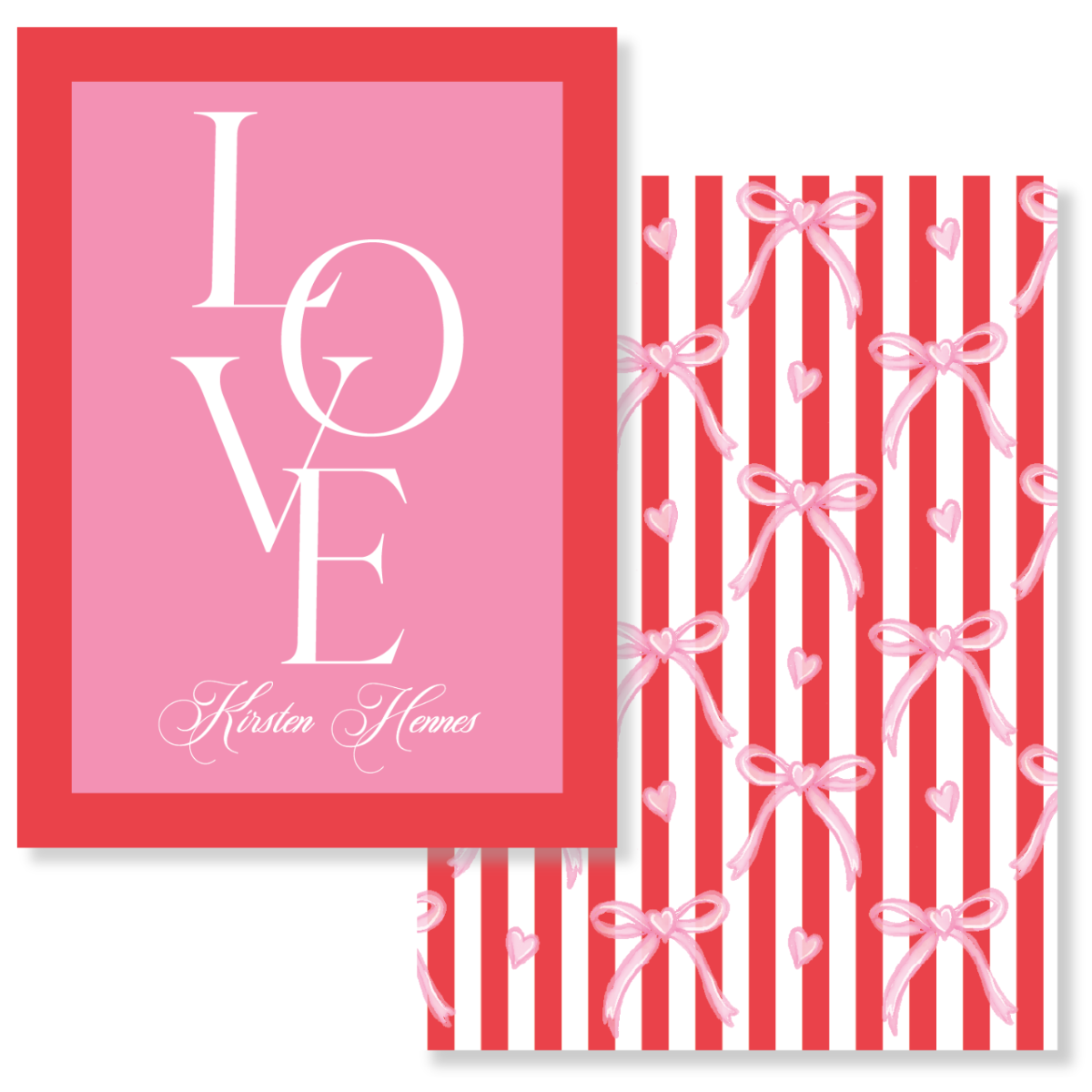 L O V E Gift Tag - Pink