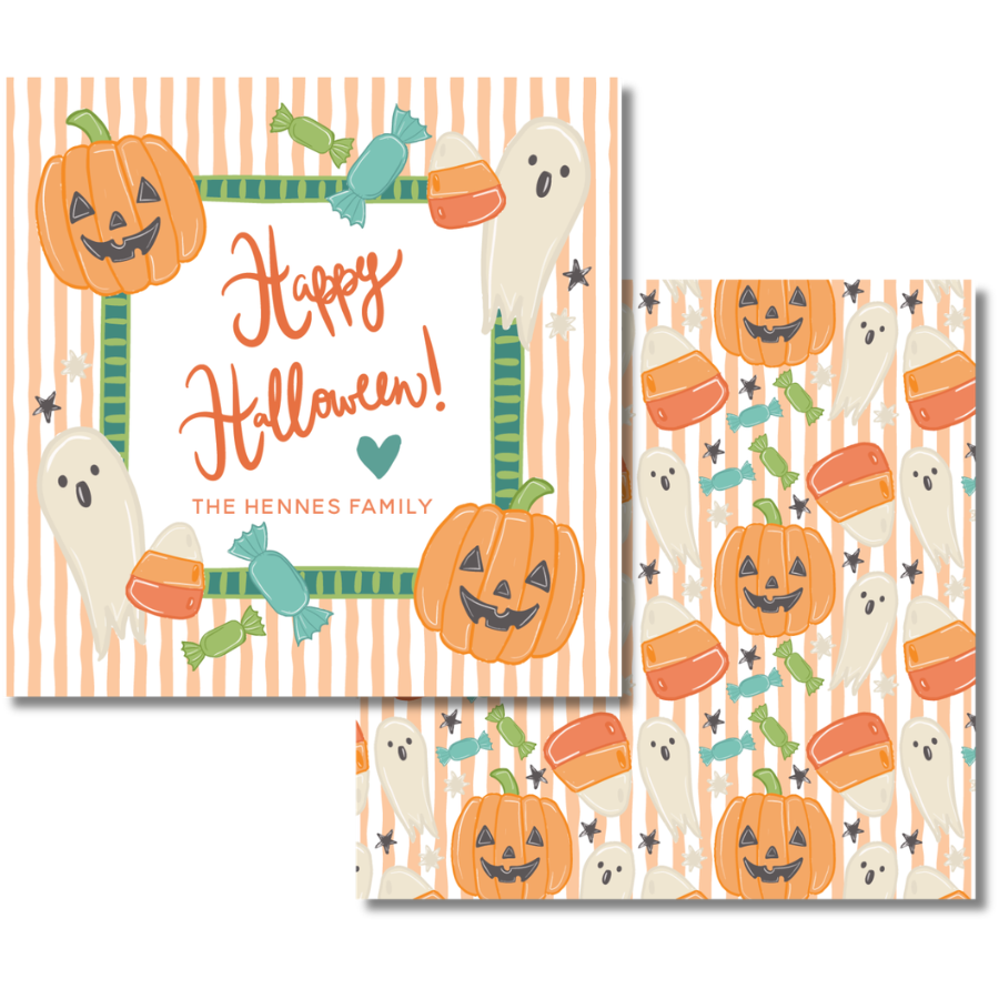Happy Halloween Fun Icons Gift Tag
