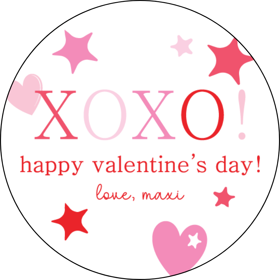 XOXO Pink Sticker Sheet