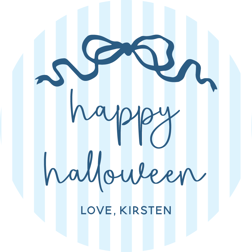Sticker Sheet - Halloween Bow Blue