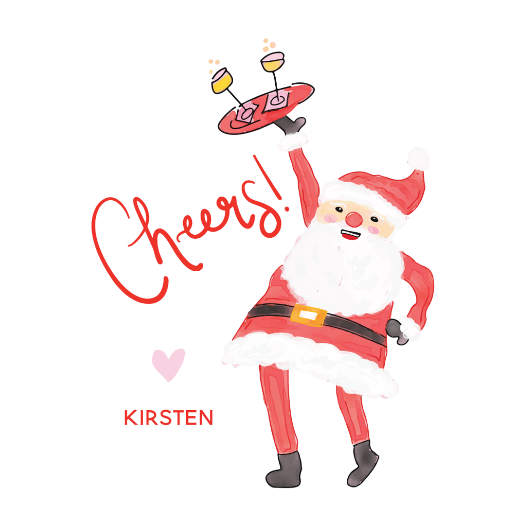 Tipsy Santa Gift Tag