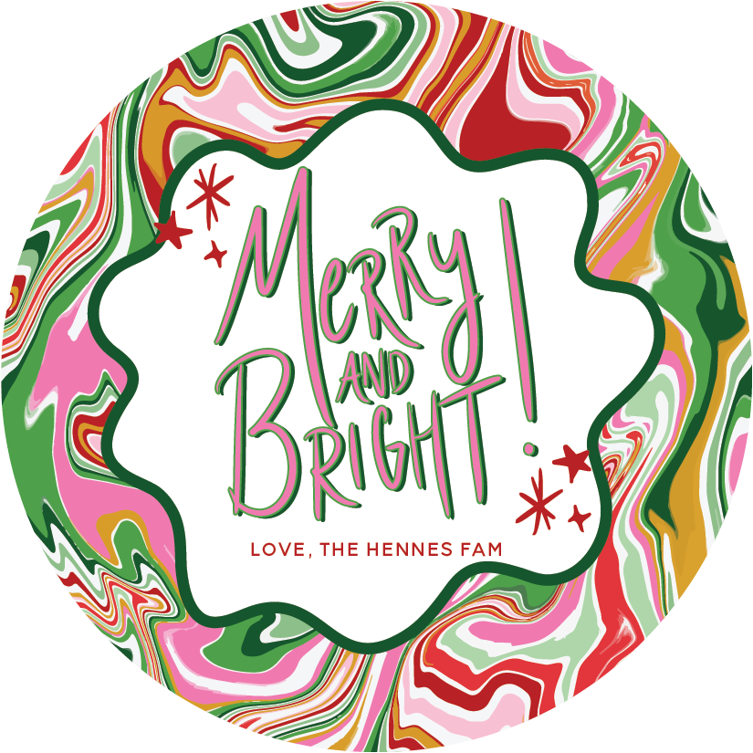 STICKER SHEET  - Merry & Bright Marble & Fun