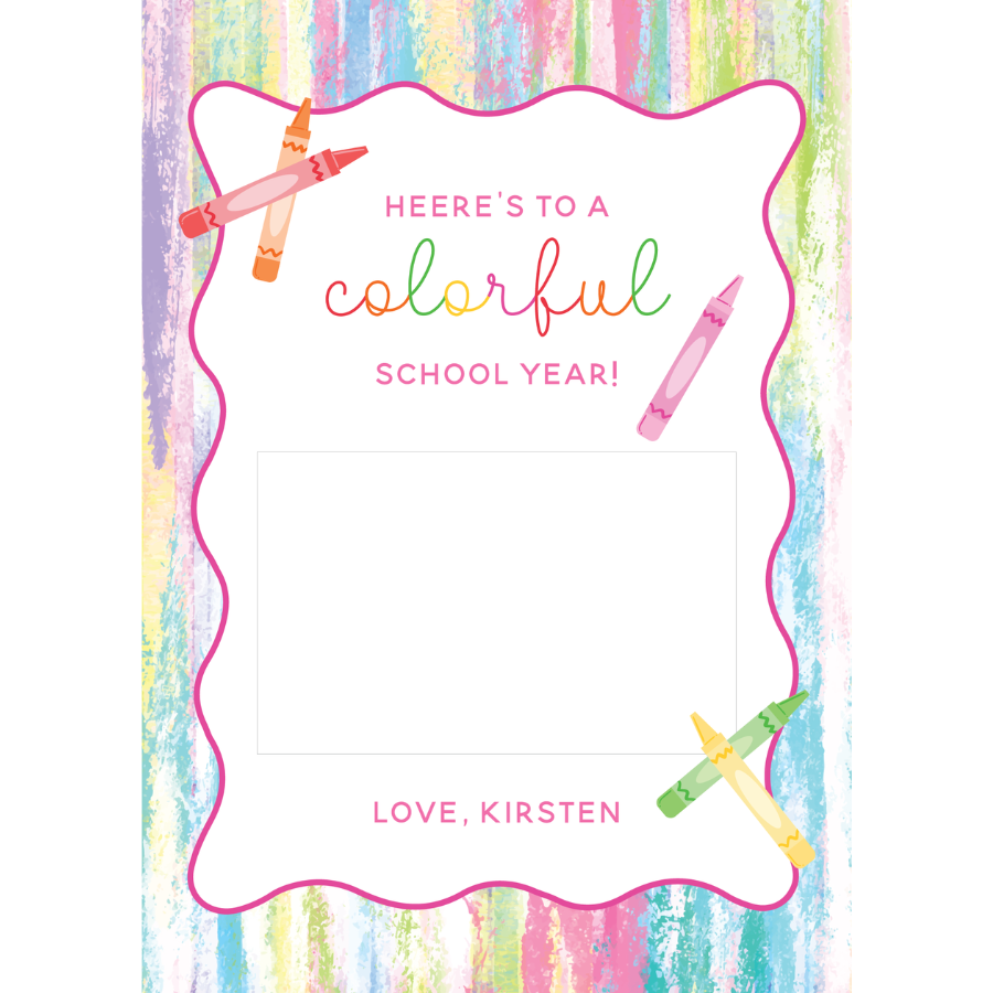 Here's to a Colorful School Year Gift Card Holder