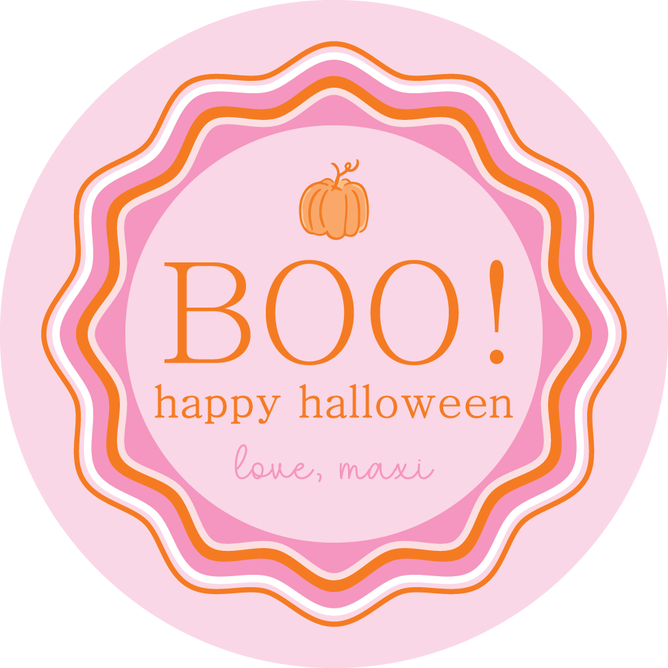 Sticker Sheet - BOO! Happy Halloween Pink