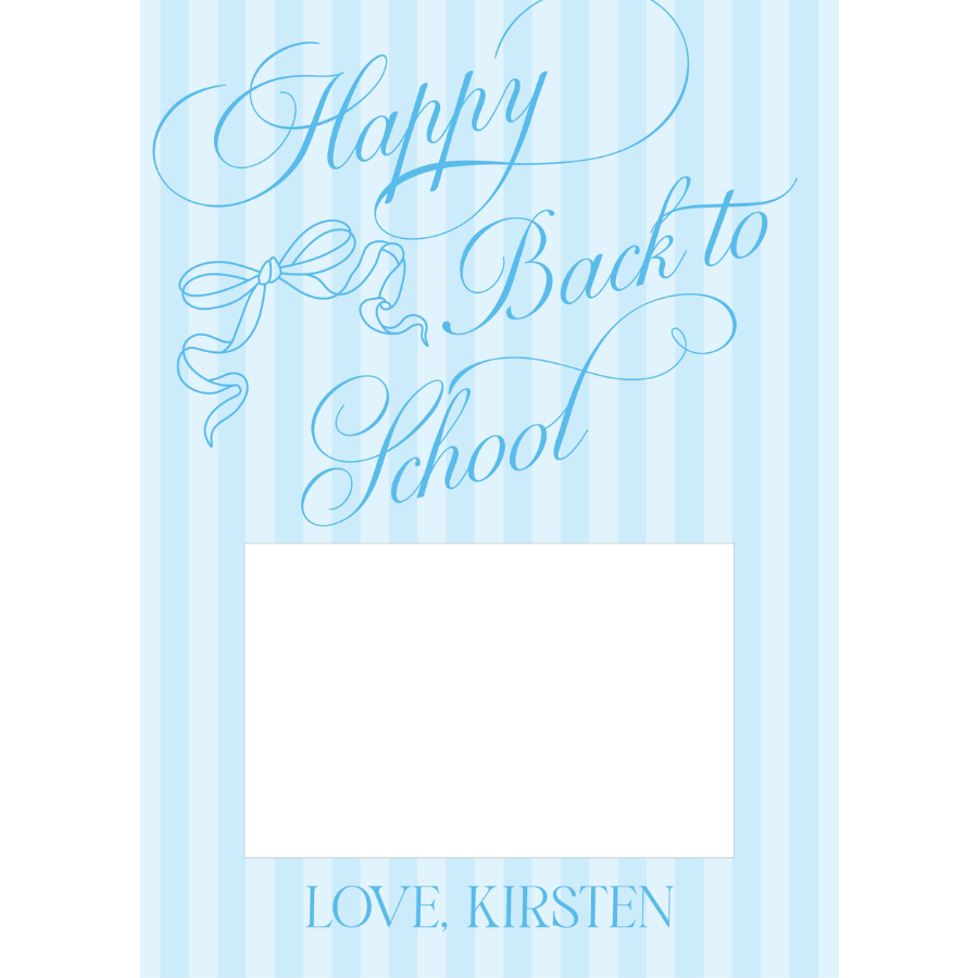 Monochromatic School Teacher Gift Tag Holder - BLUE