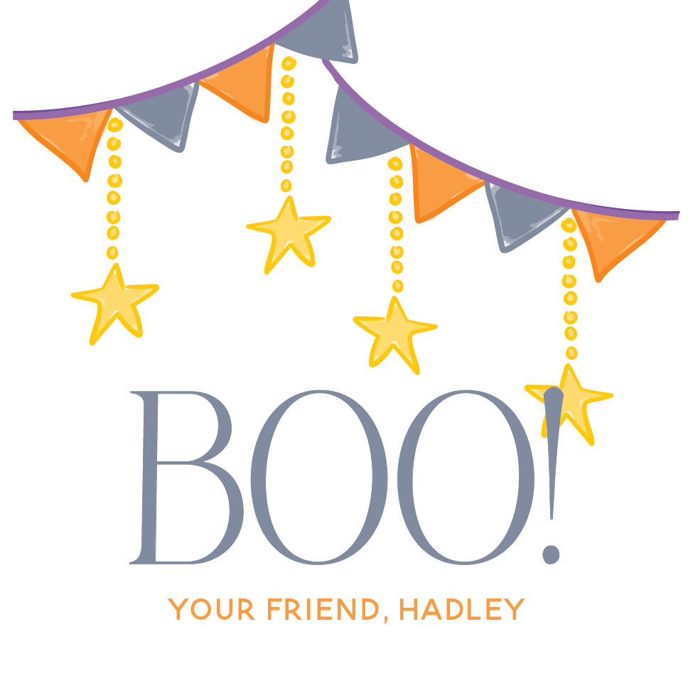 Star Garland BOO! Gift Tag