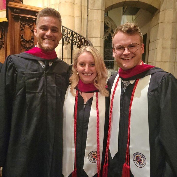 Congratulations to the seminary interns who graduated on Saturday. Ryan Fink, Annabelle and Clay Gloetzner.