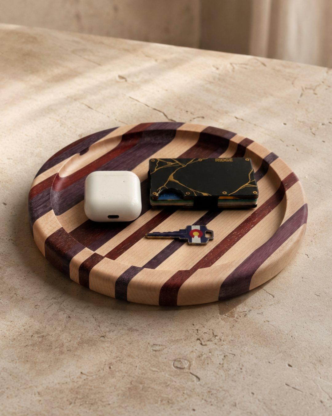 Circular Hardwood Tray