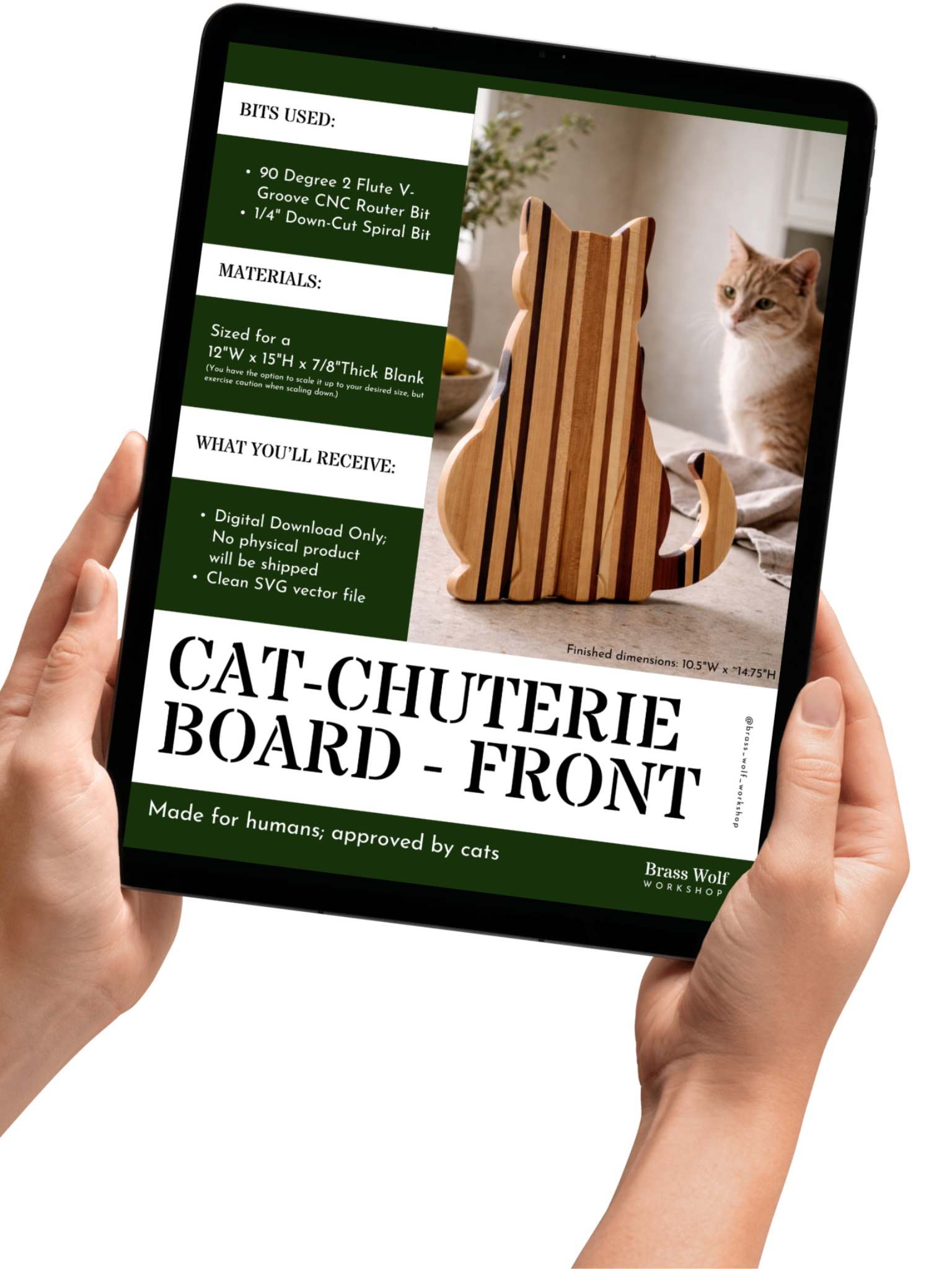 Digital File (SVG + Instructions) | Cat-chuterie Board - Front