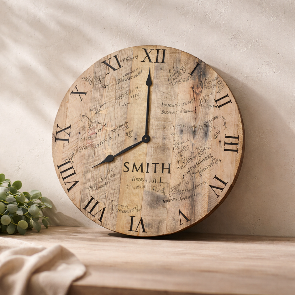 Personalized Wedding Guest Book/Clock | Made to Order