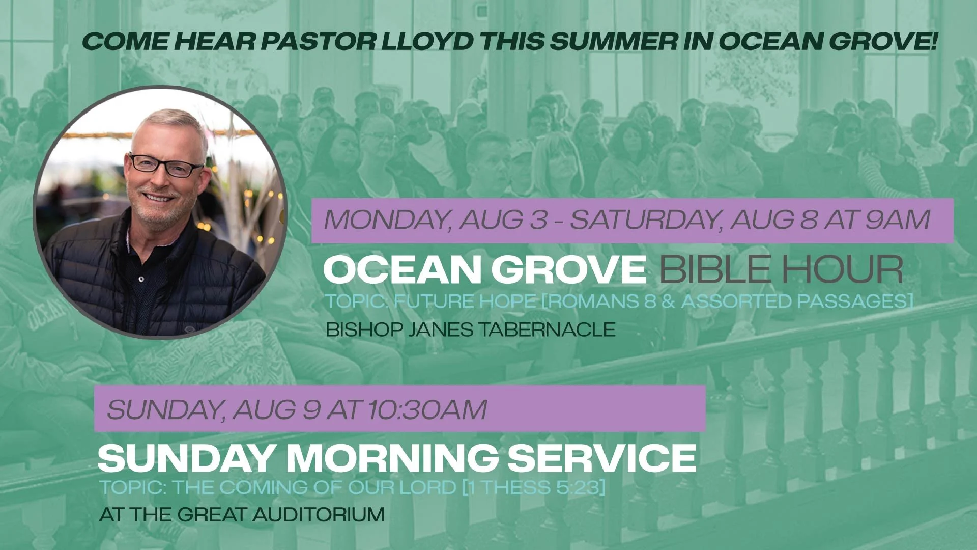 Pastor Lloyd in Ocean Grove
