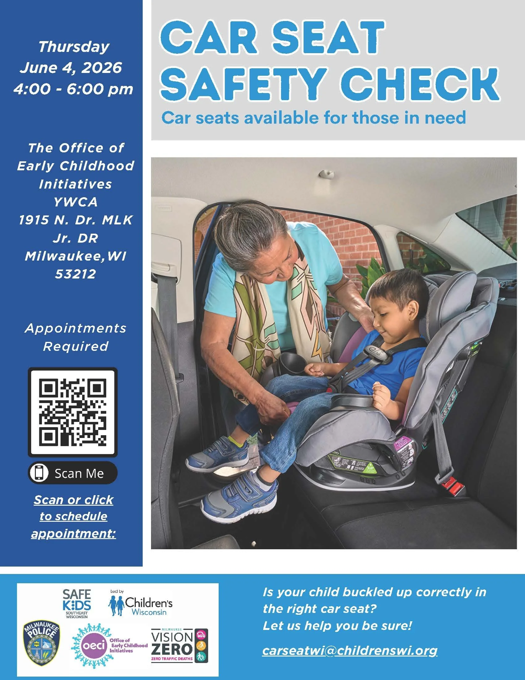 Car Seat Safety Check Car seats available for those in need