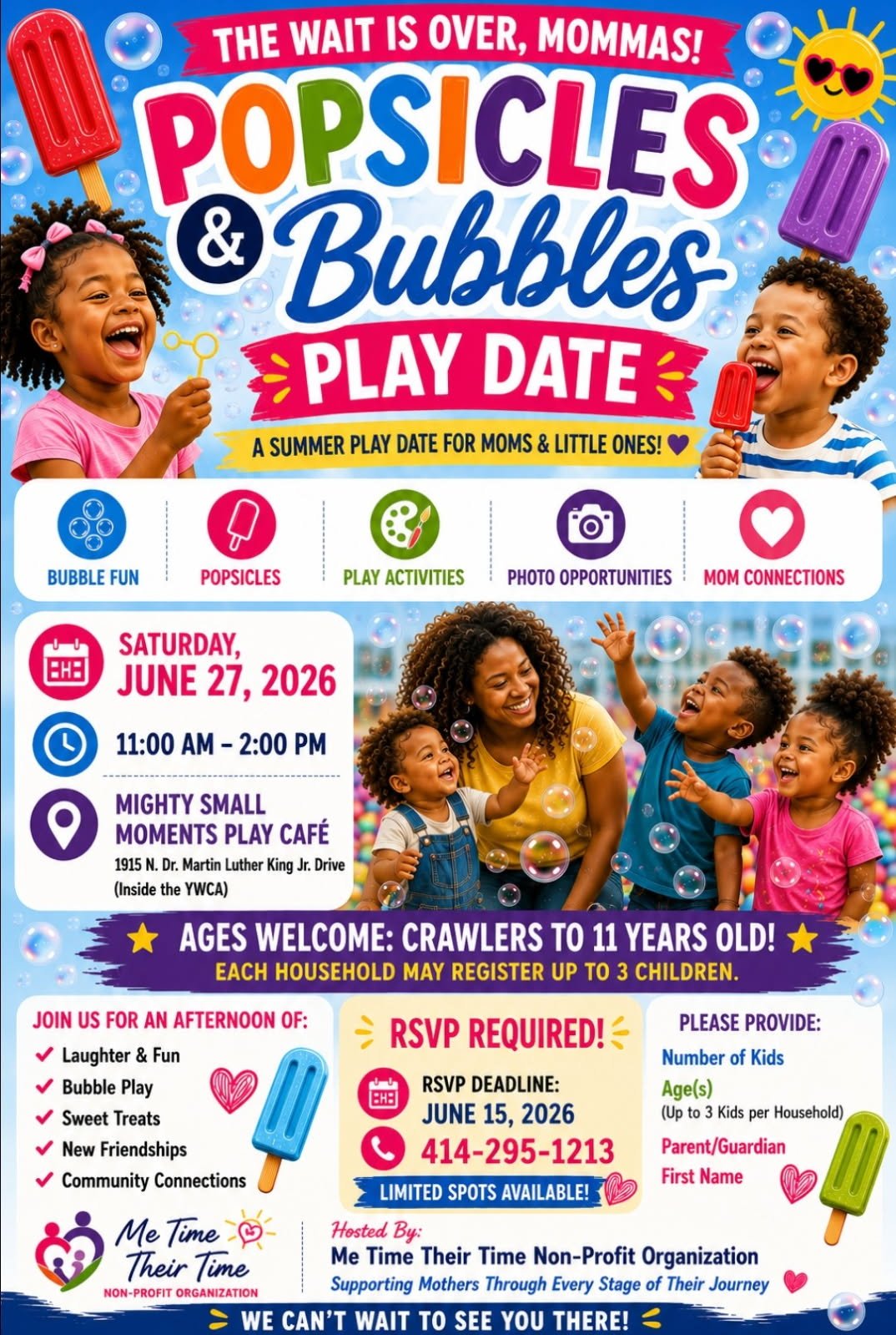 Popsicles & Bubbles Playdate