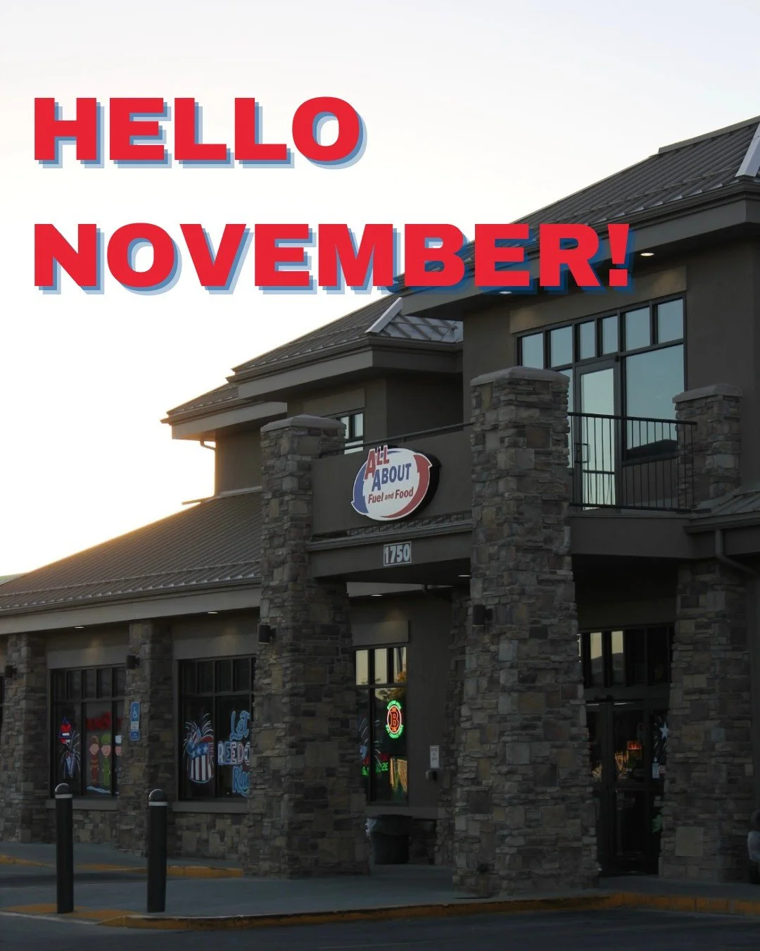 Hello, November! 🍂 A new month means new adventures, cozy drives, and plenty of fuel (for you and your car!). Stop by All About Fuel &amp; Food to kick off your month the right way - full tank, full snack stash, full energy. 🚗🥤

#HelloNovember #Al
