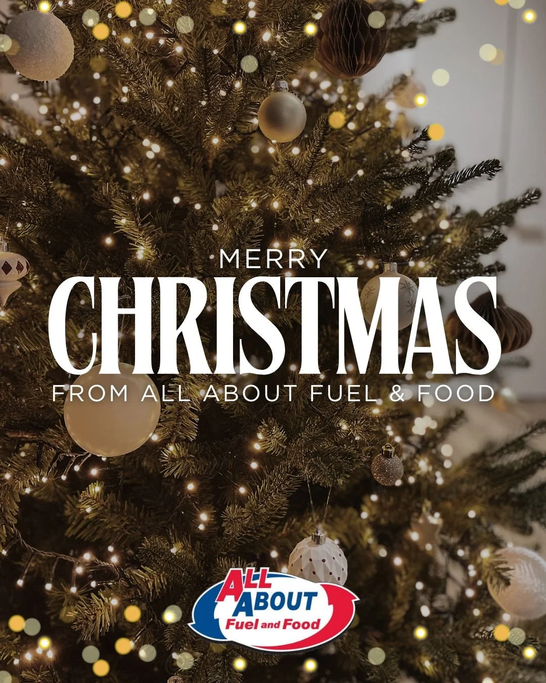 Merry Christmas from all of us at All About Fuel &amp; Food! Wishing you a day full of joy and warm moments with those you love. 🎄 ✨

 #MerryChristmas #HolidayCheer #allaboutfuelandfood